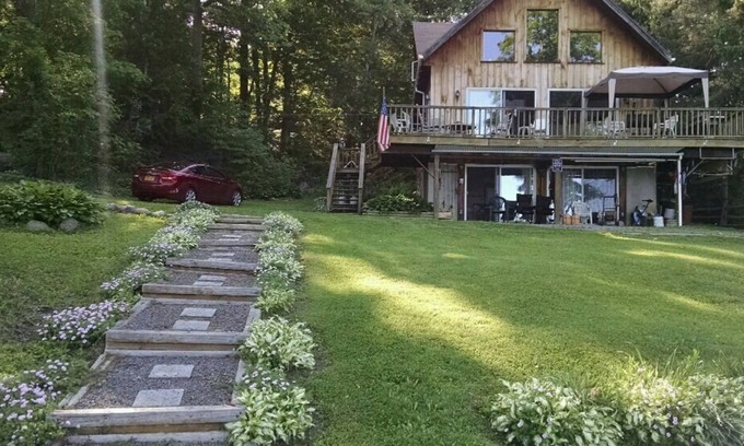 Cooperstown - Otsego Lake Casa | Valhalla on the Lake - Otsego Lake A-Frame home with terrific view + waterfront