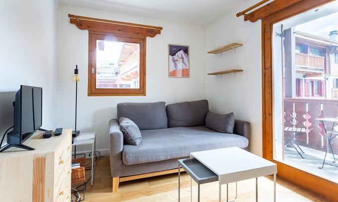 Le Praz Apartamento | Very Bright Cocoon With Balcony Near The Slopes