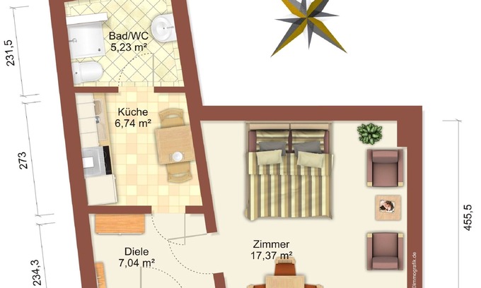 Ploen Apartamento | Apartamento muy céntrico / 150m a la gran Plöner See / Fewo 1