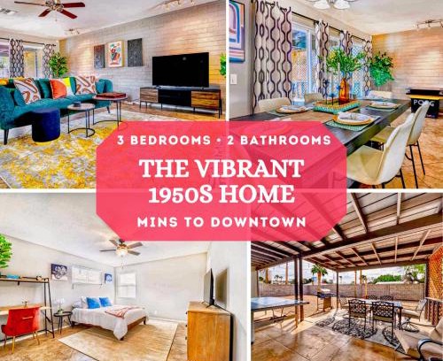 Encanto Casa | Vibrant 1950s Midtown Phoenix Home
