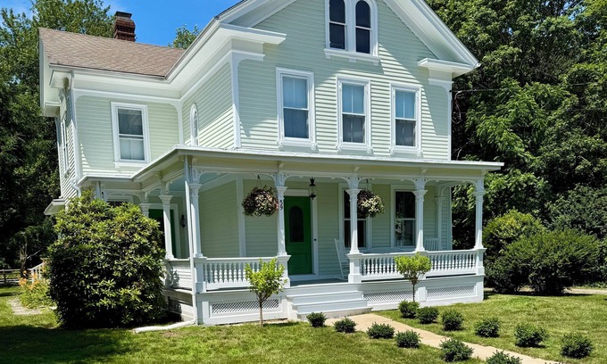 Westbrook Center Casa | Victorian beach house and cottage family compound with large pool in Westbrook