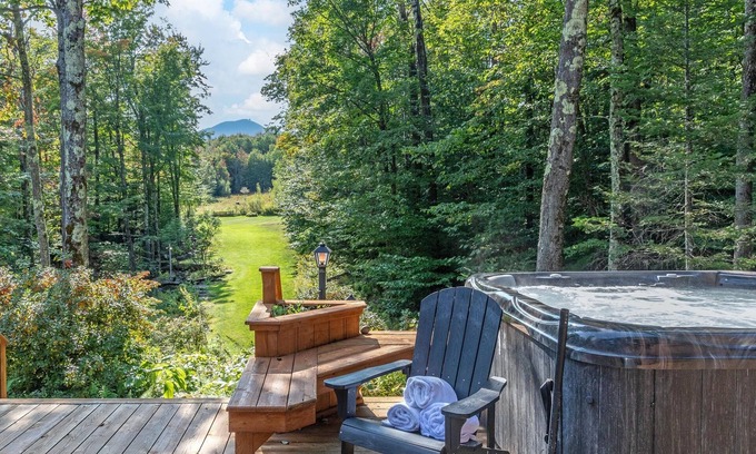 Jay Casa | View of Jay Peak from the Hot Tub!