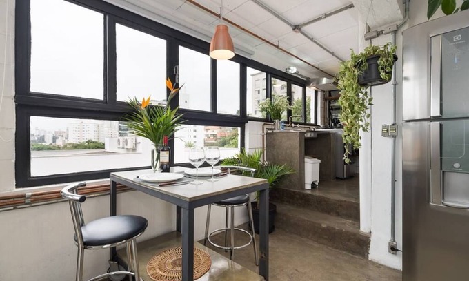 Vila Madalena Apartamento | VILA MADALENA: INCREDIBLE VIEW, Artistic Apartment