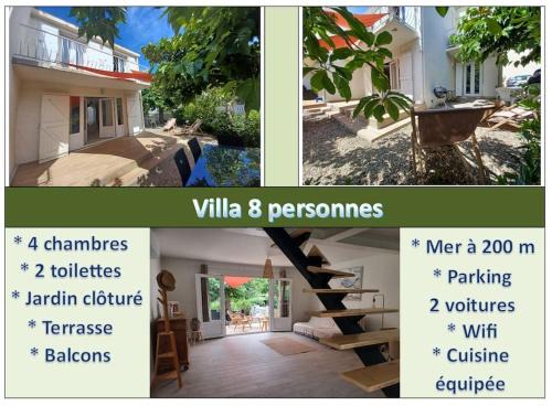 Saint-Pierre-la-Mer Casa | Villa 8 pers, 4 ch, jardin, clim 200m de la plage