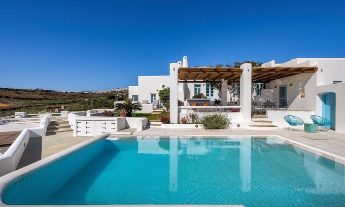 Vourvoulos Villa | Villa en Vourvoúlos con 3 habitaciones, capacidad 10