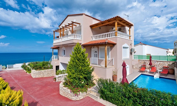 Sfakaki Villa | Villa Apollon Creta II con increíble mar, vista a la ciudad