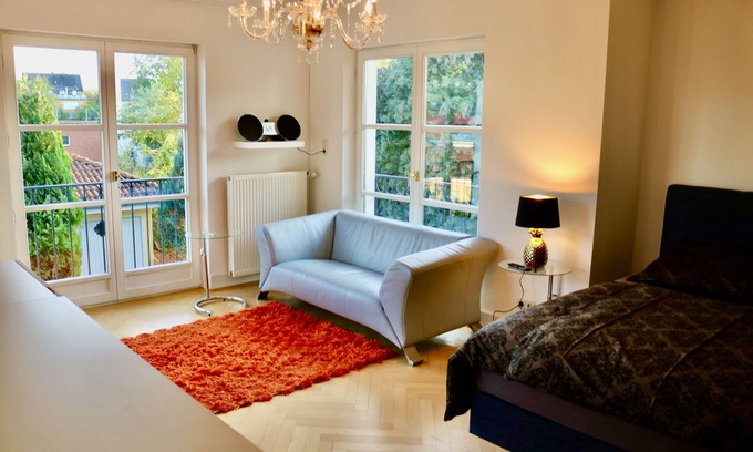 Region Hannover District Villa | Villa am Steinhuder Meer -DZ-Azur- con pantalón. Cocina, jardin, wifi