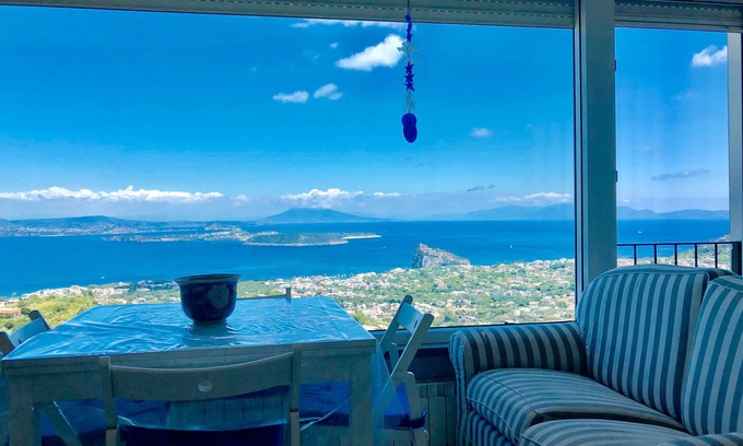 Barano d'Ischia Villa | Villa 'Bianca -Un Angolo Di Paradiso' con vistas al mar, Wi-Fi y aire acondicionado