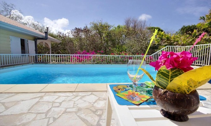 Le Vauclin Villa | Villa Cattleya 4 chambres, villa avec piscine privée et grande terrasse couverte