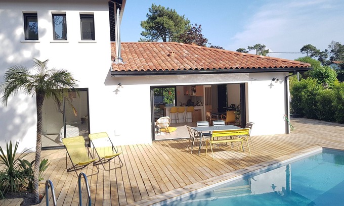 Anglet Villa | Villa Chiberta Avec Piscine à Côté de la Plage
