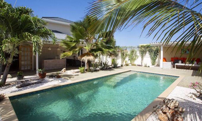 Grote Berg Villa | Villa Cle - Curazao con hermoso jardín tropical