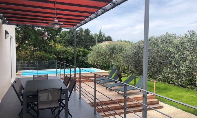 Moussac Villa | Villa Coquelicot - Private swimming pool - Electricity terminal