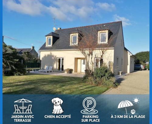 Tracy-sur-Mer Villa | Villa des pontons Maison 5 chambres avec grand jardin clos et belle terrasse séjour spacieux lumineux à 2 kms de la plage d'Arromanches près de Bayeux, Omaha beach - table de ping pong - garage