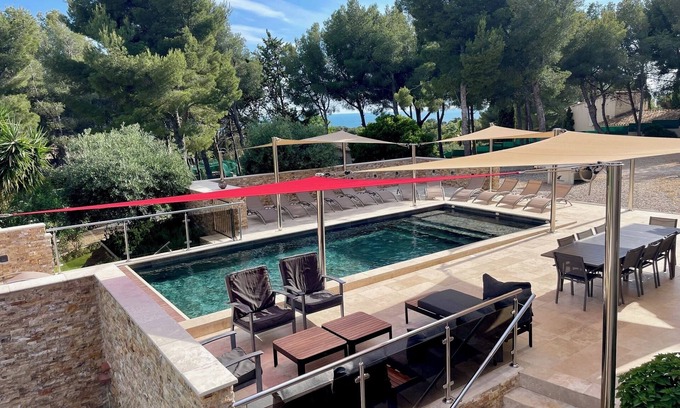 Sausset-les-Pins Casa | DISEÑO DE 300M2 VILLA, piscina climatizada, playa, 3500m2 terreno vallado