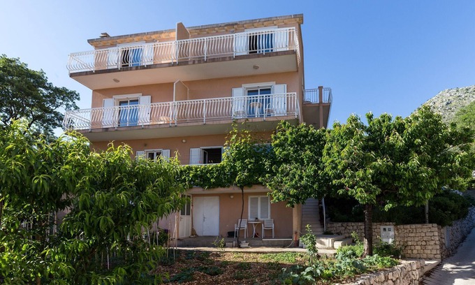 Plat Apartamento | Villa Dubravka - Premium One Bedroom Apartment with Balcony and Sea View (Apartman 5)