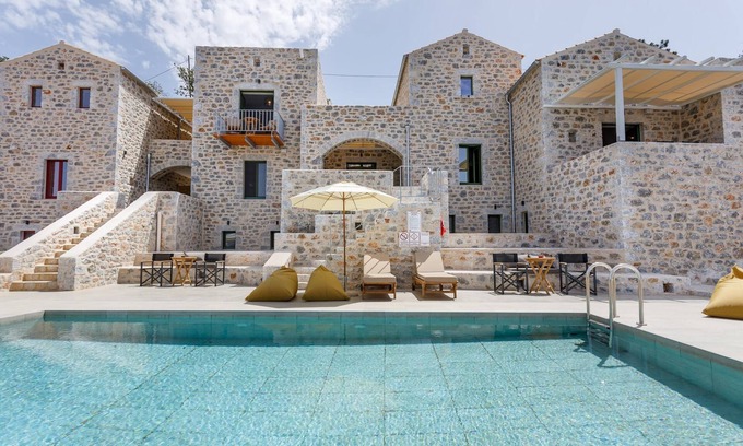 Limeni Casa | Villa ERMIS with shared pool in exposed position over the sea, Peloponnese