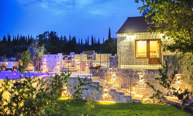 Cilipi Villa | Villa Giulia, con piscina privada, cerca de Dubrovnik.