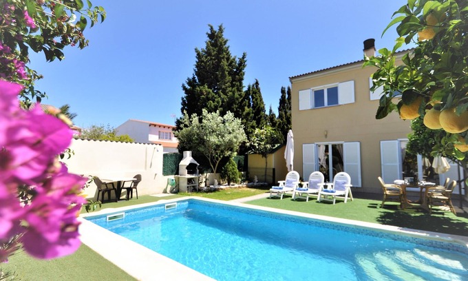 Badia Gran Villa | VILLA HUGO Casa en zona residencial tranquila Bahía Grande con Piscina Privada. Muy solicitado - WiFi Gratis