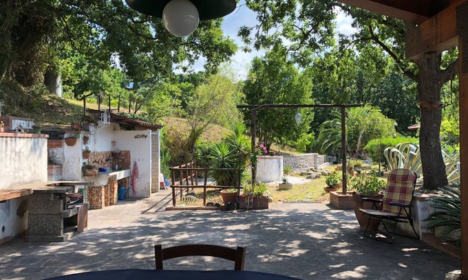 Palinuro Villa | Villa IMMERSED in GREEN in the hills 1 km from the SEA