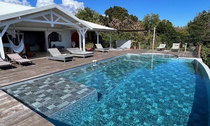 Saint-Francois Villa | Villa-De Lujo-Jacuzzi-Vista al Mar-200° - 14 personnes
