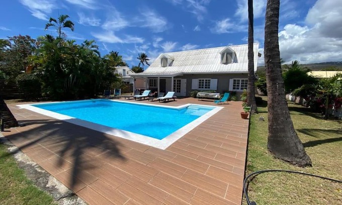 La Saline Les Bains Villa | Villa Laurier Rose avec piscine proche lagon de La Saline