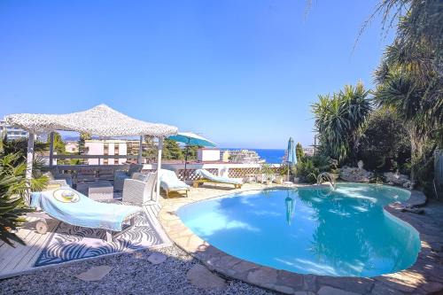 Fabron Apartamento | Villa le Mazet, Nice, piscine, vue mer, Promenade des Anglais, Baie des Anges