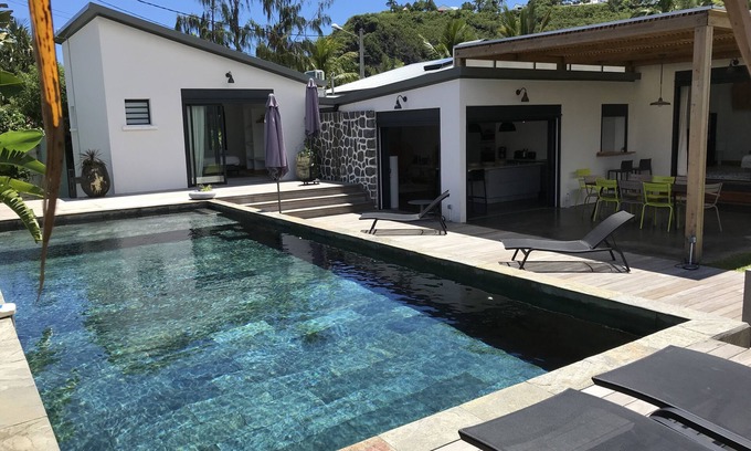 Grand Fond Villa | Villa 'El Ravenale' con piscina y playa de la laguna en Saint-Gilles-les-Bains