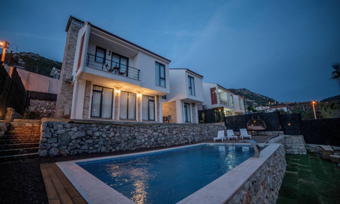 Sogut Villa | Villa LOTUS özel havuzlu lüks villa,özel bahçe ve veranda , açık alanda, veranda