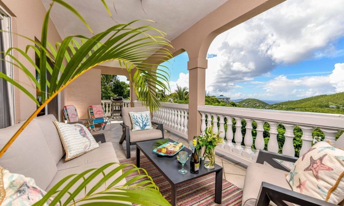 Estate Bellevue Villa | Villa Papaya: 2 King BR, Pool, AC, near Beach and Cruz Bay