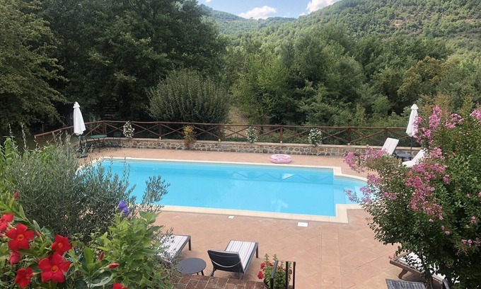 Bivio Lugnano Casa | Villa Piscina Privada Hermosa Gdns y Vistas frontera Cortona Toscana / Umbría 10