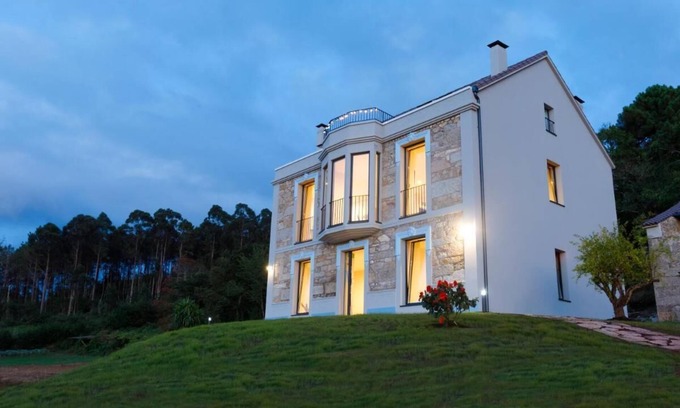 Noia Apartamento | Villa Rosa Apartamentos en casa rural con vistas panorámicas a la ria