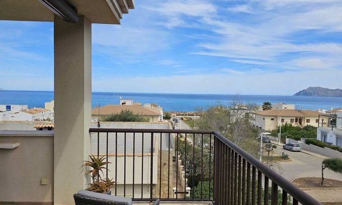 Son Serra de Marina Villa | Villa 'Sa Nineta' con preciosas vistas al mar, piscina privada, jardín, Wi-Fi y A/C