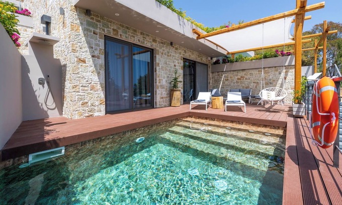 Katomerion Villa | Villa "Suite Diodora" con piscina privada, terraza y Wi-Fi
