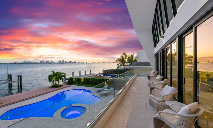 North Bay Village Villa | Villa Violette by Sobevillas-Enjoy the Breathtaking Open Bay Views