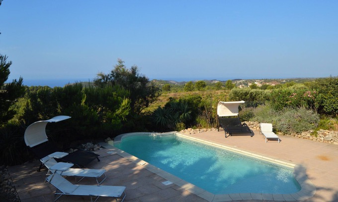 Ensues-la-Redonne Villa | Casa nueva de alquiler, con vista panorámica al mar, tranquila, sin visos