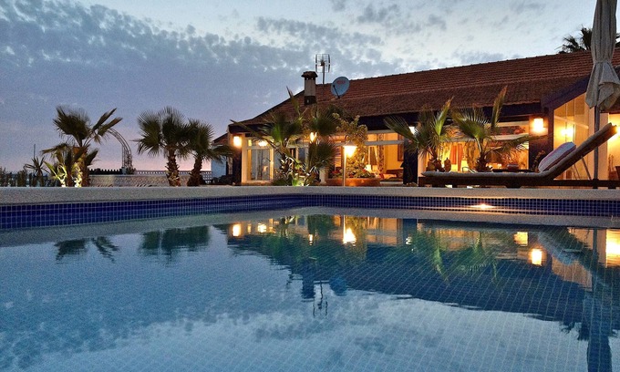 Diputación de Rincón de San Ginés Cabaña | Villa de lujo con piscina,terrazas y jardin privados, en primera linea de playa