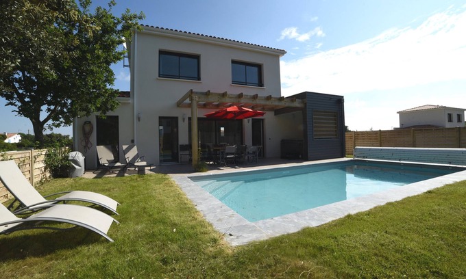 Saint-Augustin Casa | Nuevo listado: villa de lujo con jacuzzi y piscina en una residencia con tenis