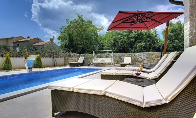 Bratulici Casa | Villa con piscina privada, jacuzzi, sauna