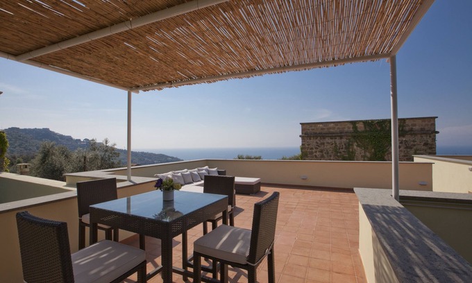 Massa Lubrense Villa | Villa con piscina y vista al mar sarracena Torre cerca de Sorrento