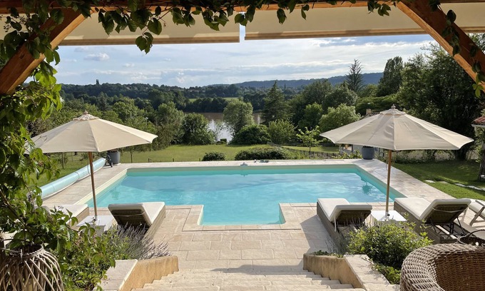 Tremolat Casa | Villa con impresionantes vistas del río Dordoña