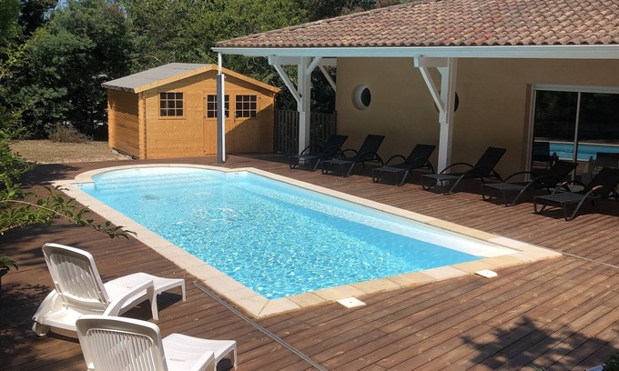 Biscarrosse Villa | Villa con acceso a la piscina Golf y lago a pie Cerca del océano