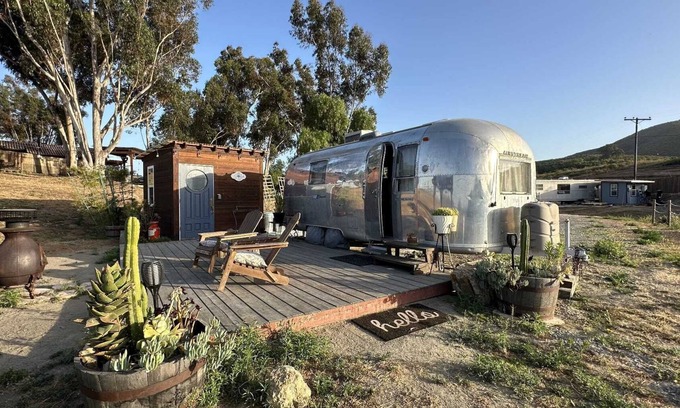 San Marcos Casa | Vintage Airstream Trailer in the Hills of San Marcos!