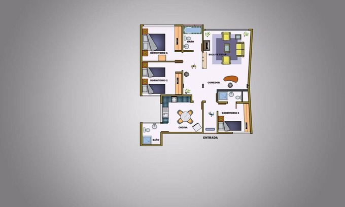 Cochabamba Apartamento | VIOLETTA' S APARTAMENTO 3 HABITACIONES