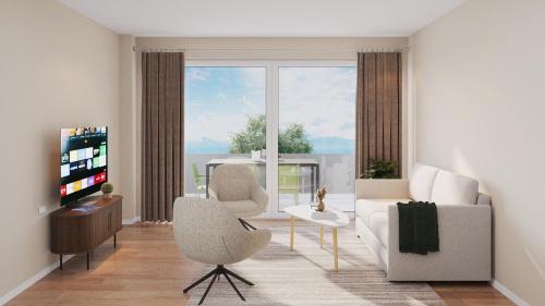 Embrach Apartamento | Visionary Hospitality Embrach, Zürich - Premium Apartments with Free Parking, Washer, Kitchen, Rooftop Terrace, Lounge, Bus Stop, Train Station, 15'Airport