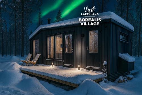 Muonio Chalet De Esquí | Visit Lapelland - Borealis Village with a Nature View, Fireplace, Sauna, Kitchen