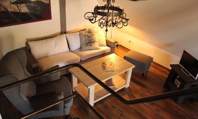 Vogelsang Apartamento | "Vogelsang" piso de vacaciones en dos plantas con chimenea y terraza.