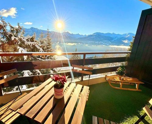 Randogne Apartamento | Vue imprenable sur les Alpes et Parking privé gratuit