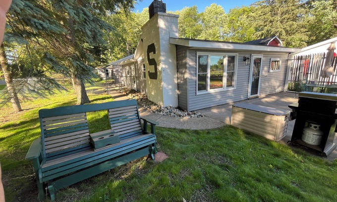 Cadillac Cabaña | W Lake Mitchell. Private shared frontage. Quiet side of lake. ORV trail access.