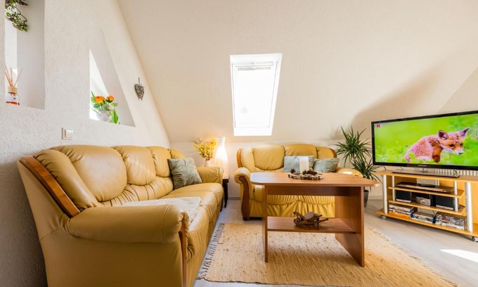 Sebnitz Apartamento | Waldblickwohnung mit schöner Terrasse und Kamin