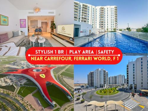 Abu Dhabi Apartamento | Walk To Mall, Chic Decor 1br! Near Ferrari, F1